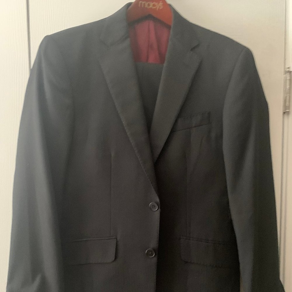Charles Tyrwhitt Black Stripe Suit 38R Pants 32x29